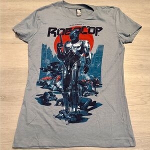 NWOT Robocop Shirt Lootcrate Exclusive Women's Gray Slim Fit Graphic Size L